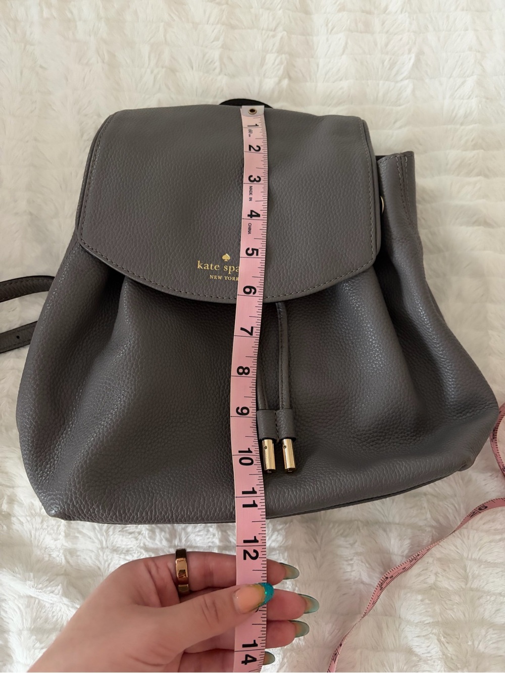 Kate Spade Gray Drawstring Backpack - Picture 9 of 9